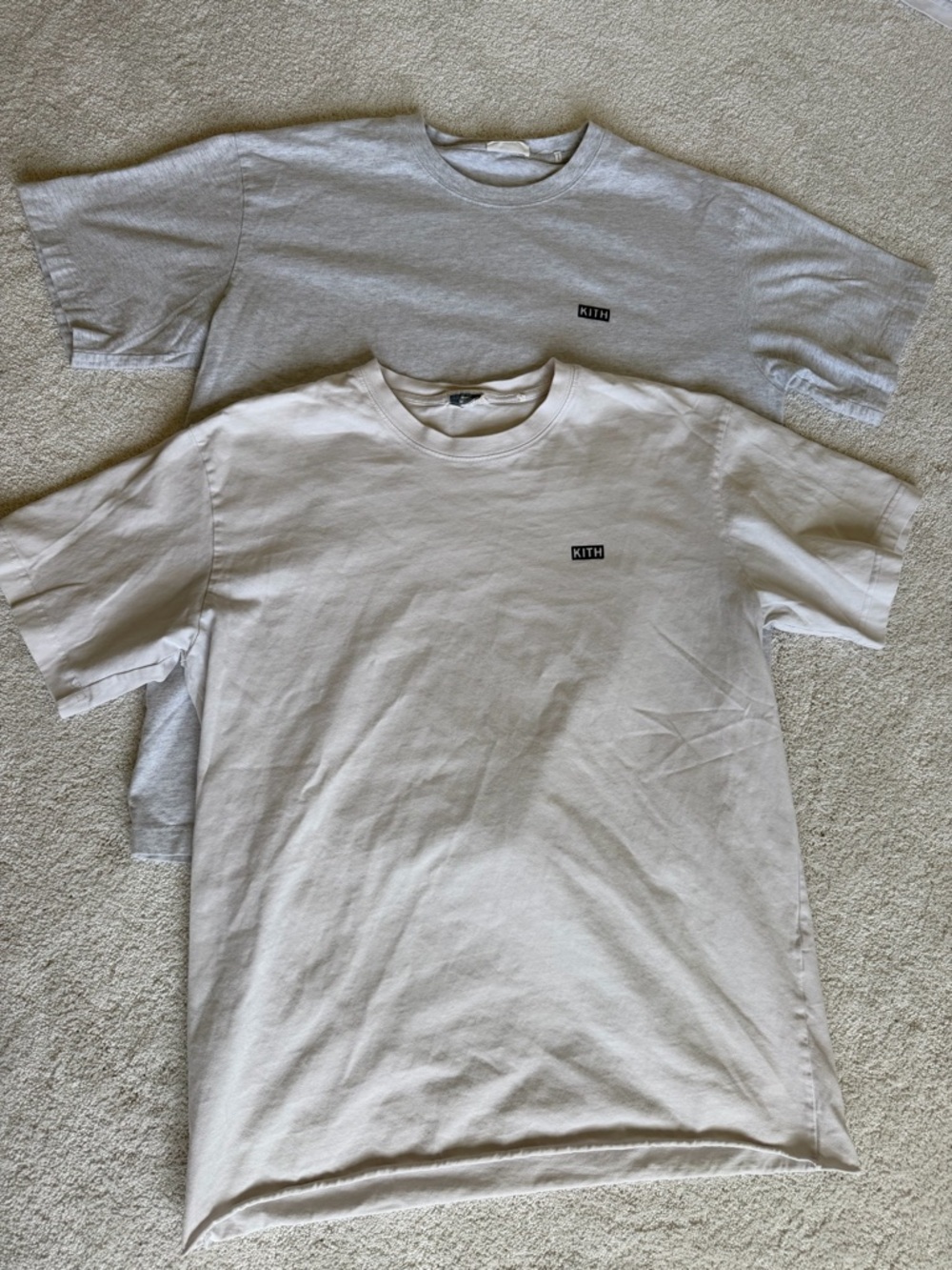 Kith Short Sleeve Crew Pack in White and Light Gray